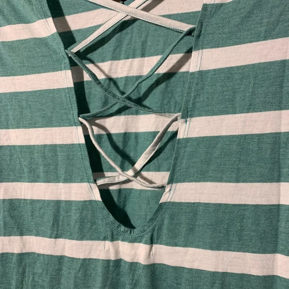 Lagaci Swim cover-up - green and white stripes - Picture 5 of 5